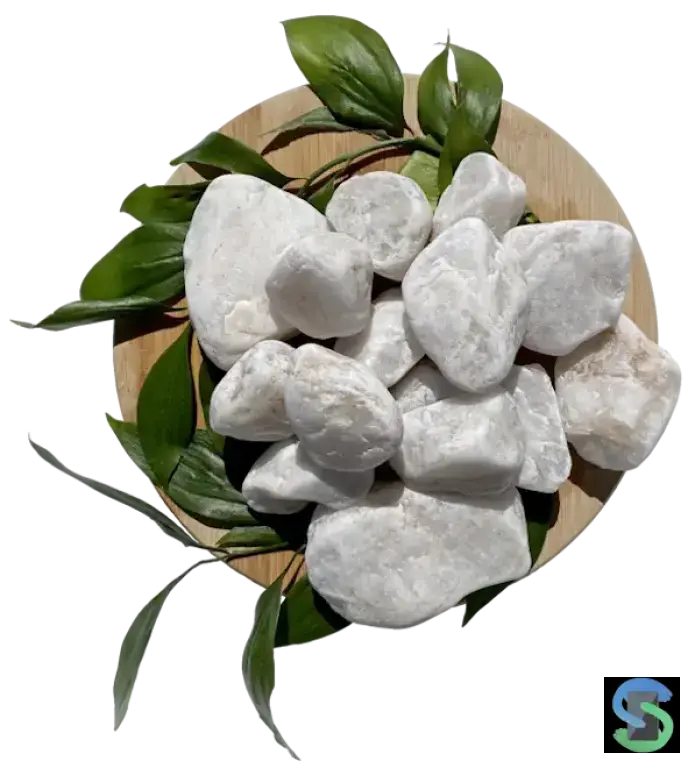 Кварц галтованный белый "Озоновый"