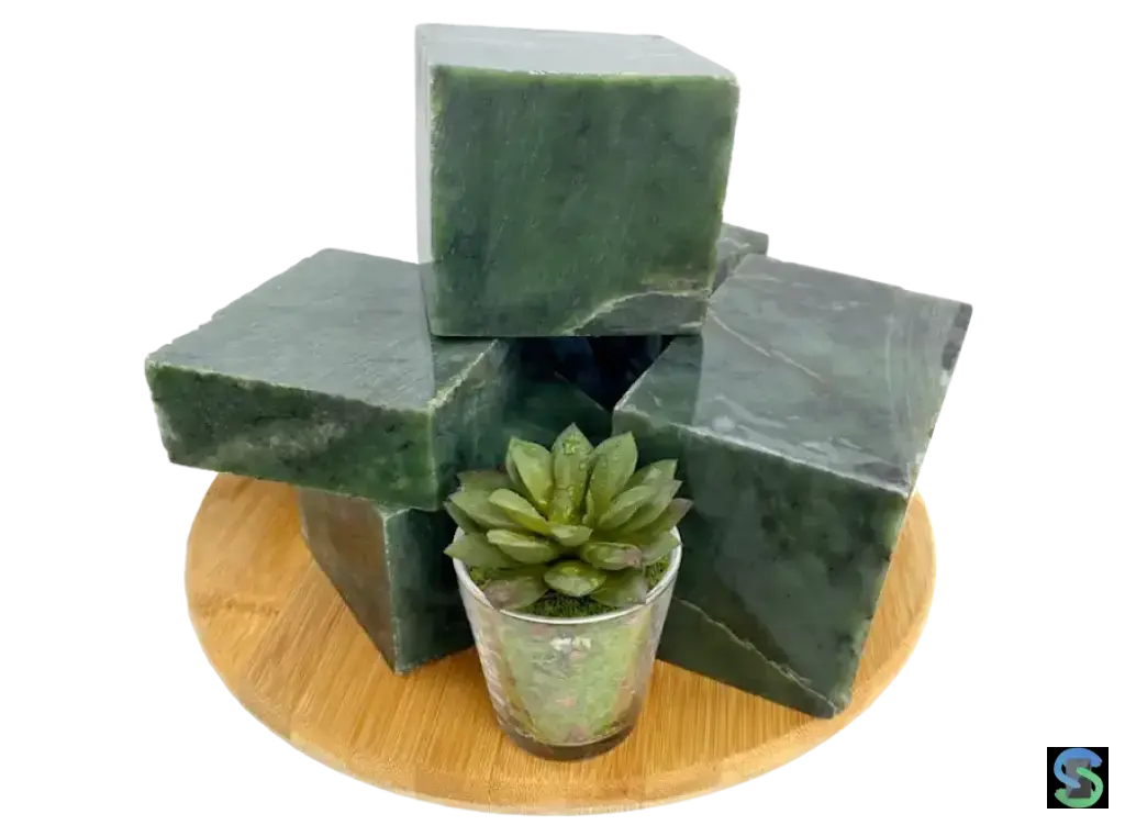 Нефрит «Кубики» пиленый (Хакасия)