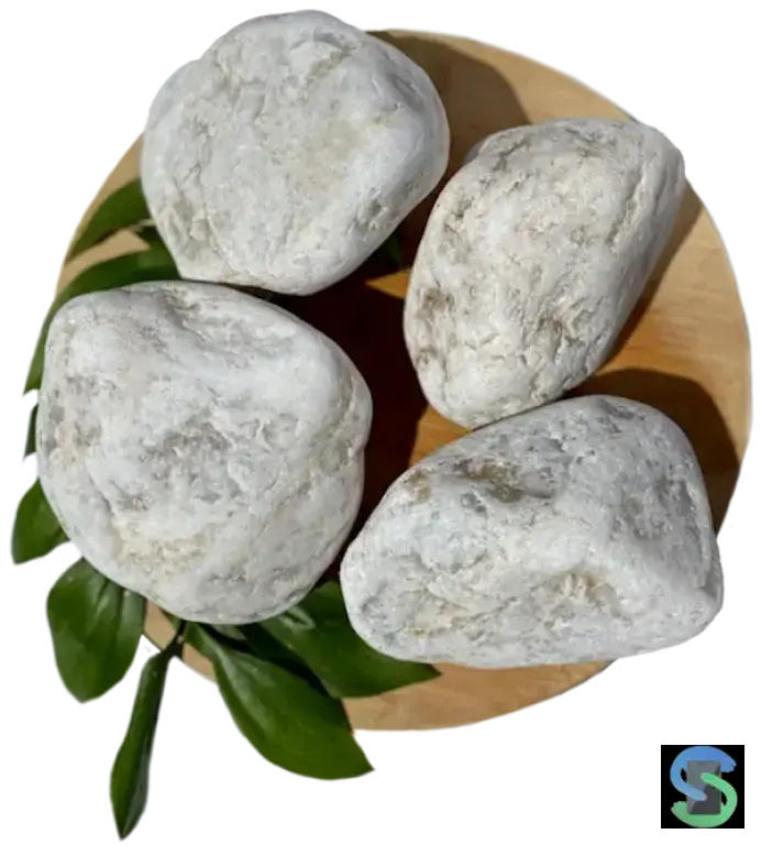 Кварц галтованный белый "Озоновый"