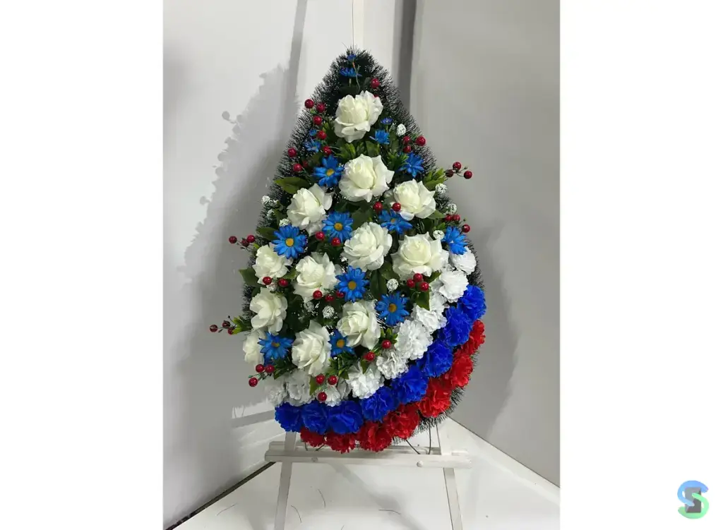 Венок ритуальный "Герой" 90 см.