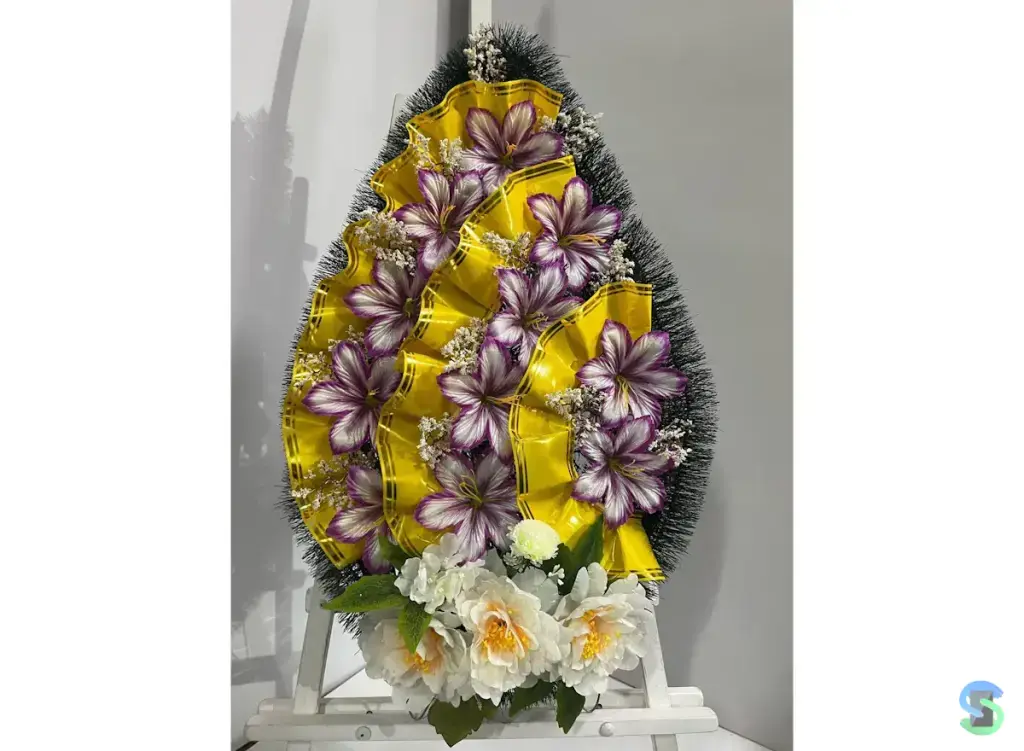 Венок ритуальный "Волна-2" 75 см.