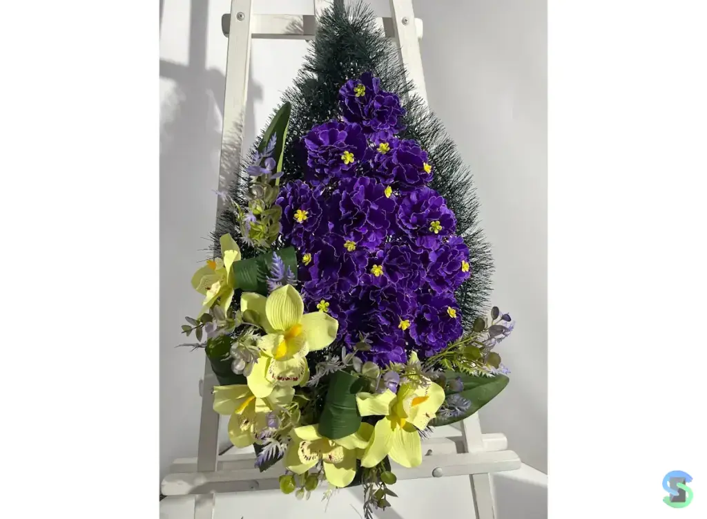 Венок ритуальный "Звездная ночь" 55 см.