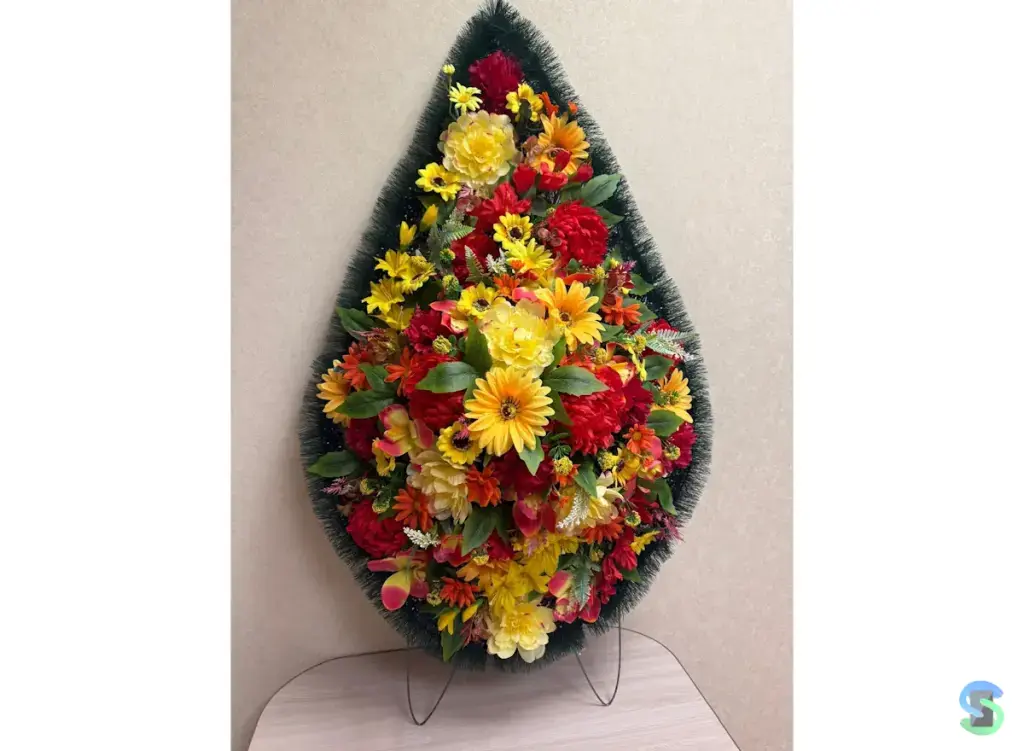 Венок ритуальный "Полюшко" 112 см.